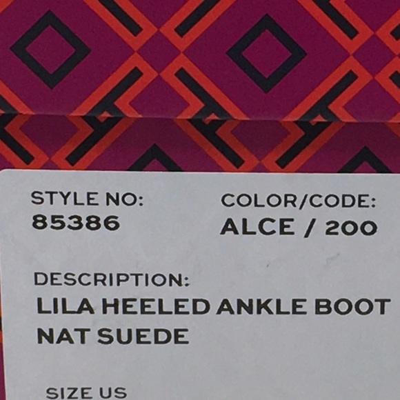 Tory Burch Lila Heeled Ankle Boot Natural Suede Alice Brown - Picture 15 of 15